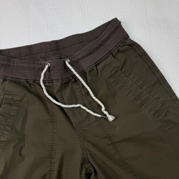 Vuori Olive Green Ripstop Traveler Jogger Pants Women Drawstring Outdoor Flawed - Picture 10 of 12